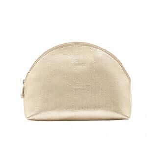 NEW IL BISONTE women's bigallo leather case in platino